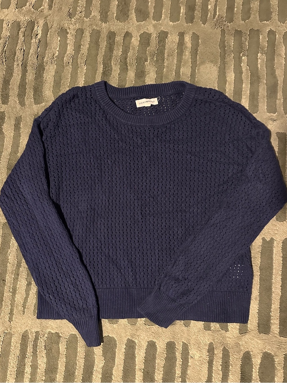 Lucky Brand Loose Knit Navy Women's Sweater